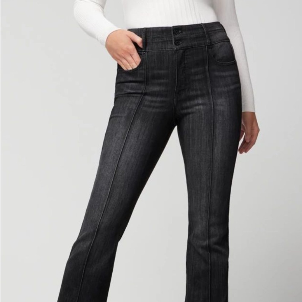 White House Black Market Black extra high skinny Flare Leg Jeans